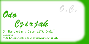 odo czirjak business card